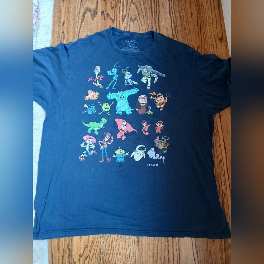 Disney Pixar Men’s Classic Movie Characters Adult Short Sleeve Shirt Size 2X